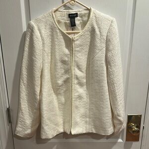 NWT Avenue Women's Cream Textured Blazer